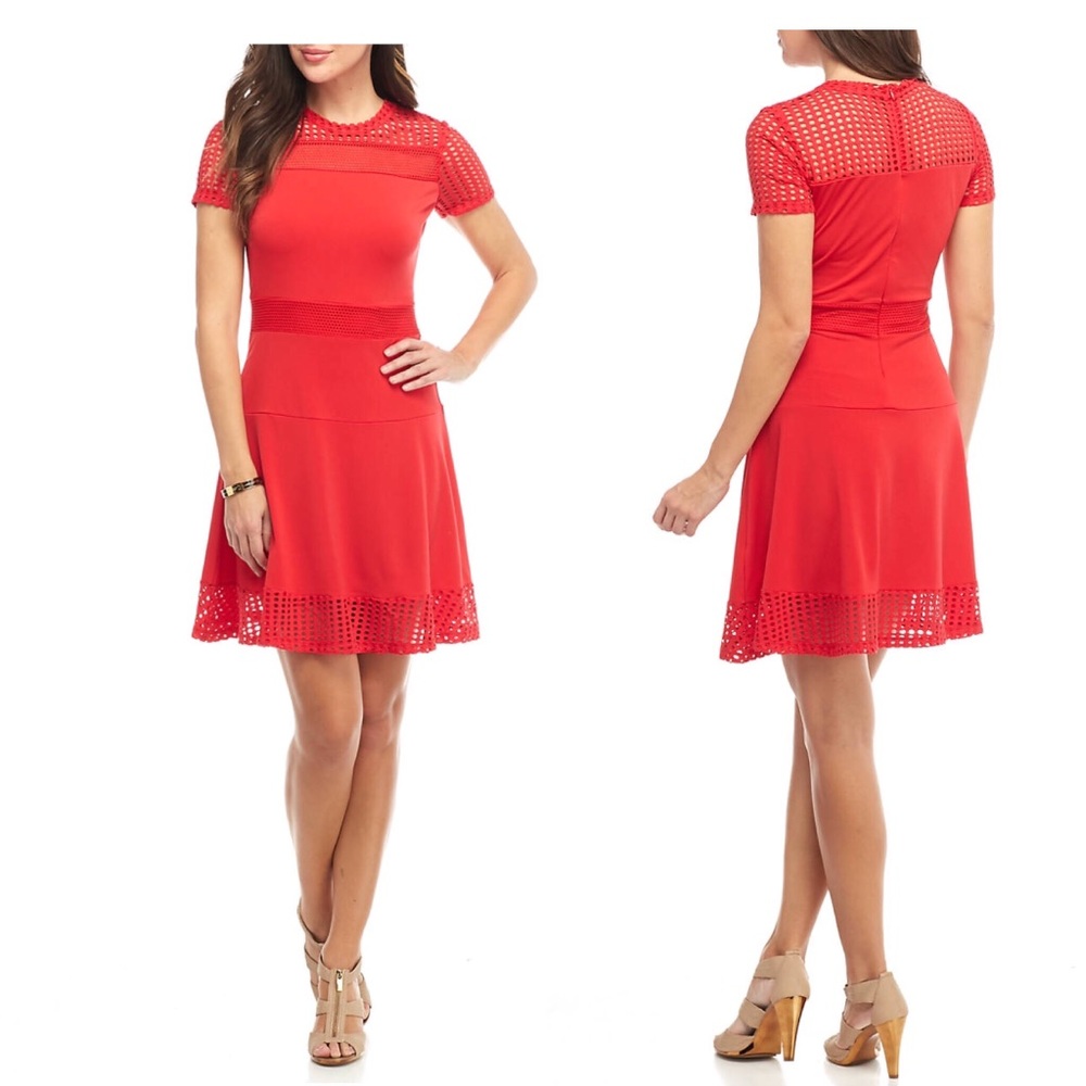 Michael Kors Red Midi Dress